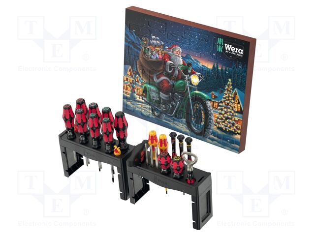 Kit: advent calendar; hex key,Phillips,Pozidriv®,slot,Torx®