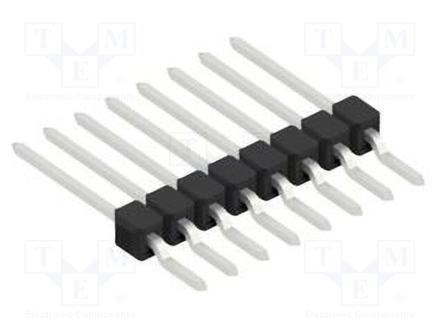 Connector: pin strips; pin header; male; PIN: 8; 2.54mm; SMT; 1x8