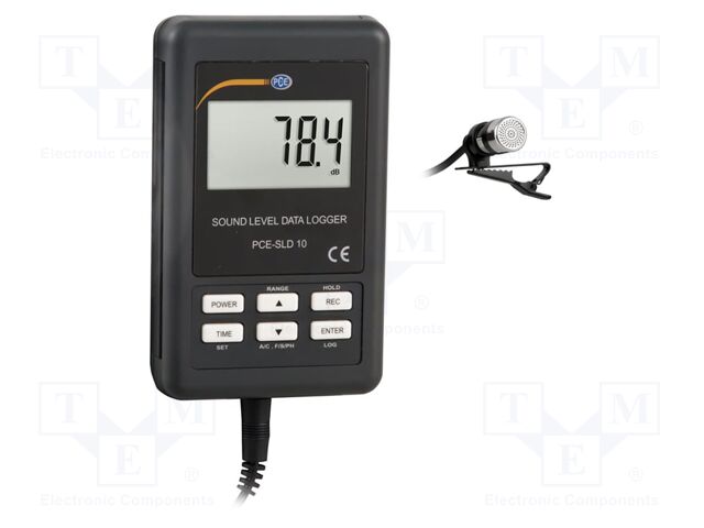 Meter: sound level; LCD; Sound level: 30÷130dB; 31.5÷8000Hz; IP20