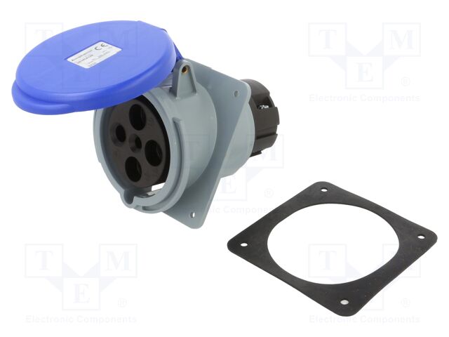 Connector: AC supply 3-phase; socket; female; angled; -25÷40°C