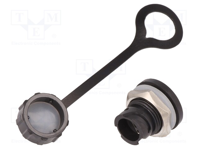 Socket; USB B mini; for panel mounting,front side nut; IP67