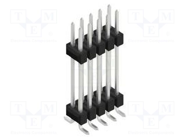 Connector: pin strips; pin header; male; PIN: 10; 2.54mm; SMT; 2x5
