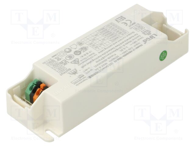Power supply: switching; LED; 40W; 25÷42VDC; 800mA÷1.05A; IP20