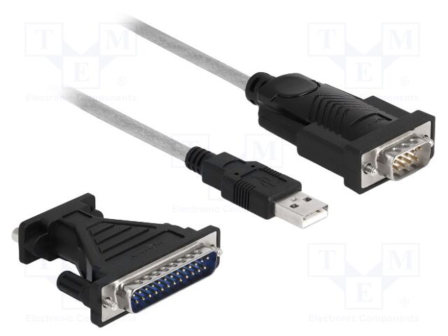 USB to RS232 converter; 1.8m; transparent; USB 1.1,USB 2.0