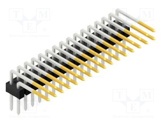 Connector: pin strips; pin header; male; PIN: 32; 2.54mm; THT; 2x16