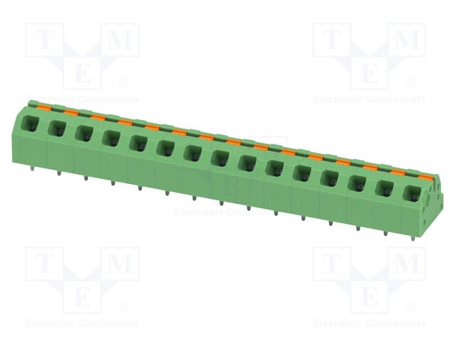 Connector: PCB terminal block; terminal; SPTAF 1; 16A; 320V; green