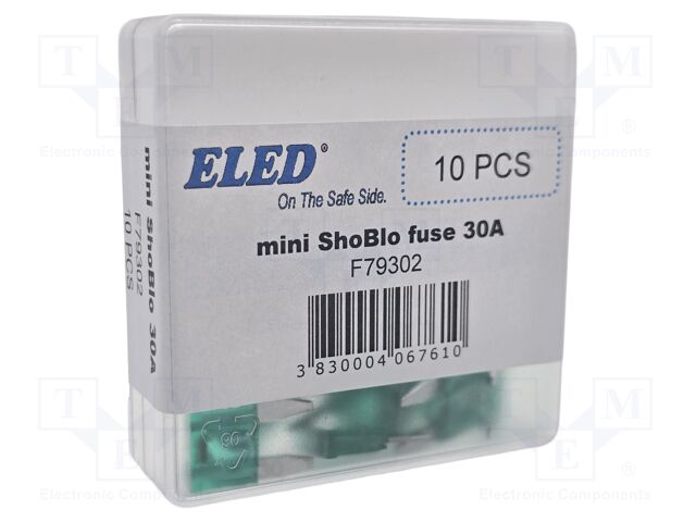 Fuse: fuse; 30A; 32VDC; automotive; 11.2mm; 11.2x4x17mm