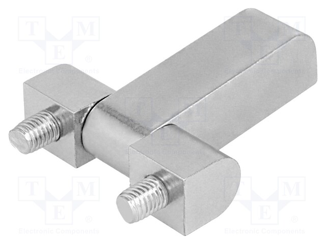 Hinge; Width: 61mm; zinc-plated steel; H: 55mm; Ext.thread: M8