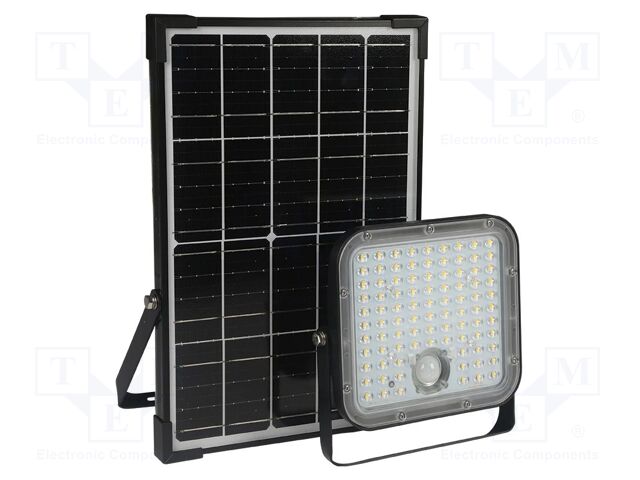 Lamp: LED flood light; IP65; solar,with motion detector; 4800lm