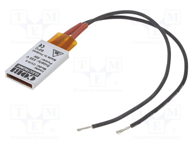 Heater; 5W; self-adhesive; 230V; 230VAC; 21x35x5mm