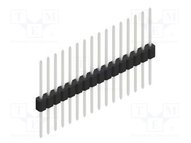 Connector: pin strips; pin header; male; PIN: 16; 1.27mm; THT; 1x16
