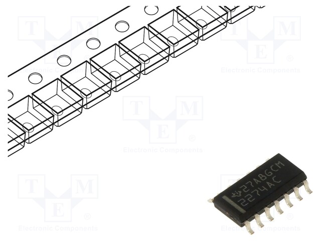 Operational Amplifier, 4 Amplifier, 2.18 MHz, 3.6 V/µs, ± 2.2V to ± 8V, SOIC, 14 Pins