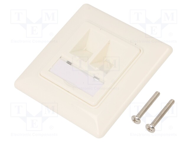 Socket; case; Keystone,unshielded; Colour: white; female