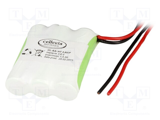 Re-battery: Ni-MH; AA; 3.6V; 1600mAh; Leads: 250mm leads