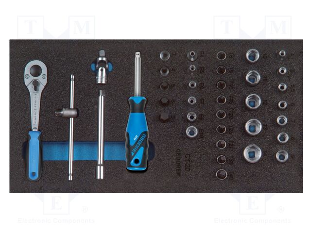 Wrench-set; rattle,socket spanner,Torx®; 1/4"; 37pcs.