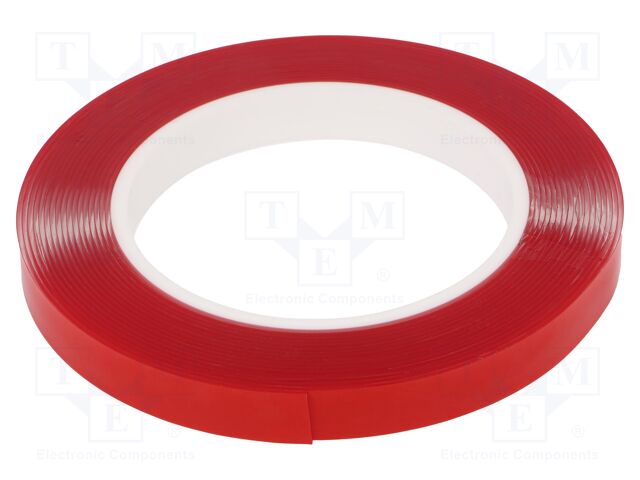 Tape: fixing; W: 12mm; L: 5.5m; Thk: 1mm; double-sided; acrylic