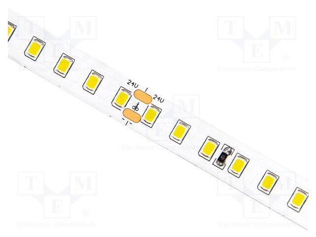 LED tape; white neutral; 2835; 24V; LED/m: 128; 10mm; white PCB