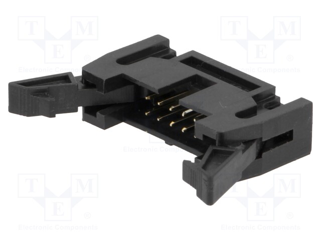 Socket; IDC; male; PIN: 10; straight; with ejector; THT; 2.54mm