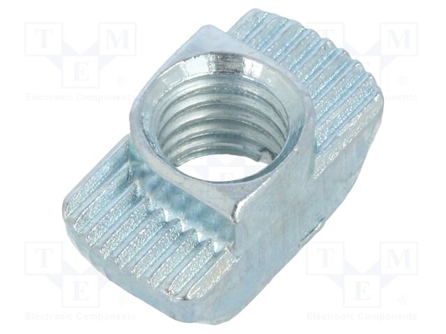 Nut; for profiles; Width of the groove: 10mm; steel; zinc