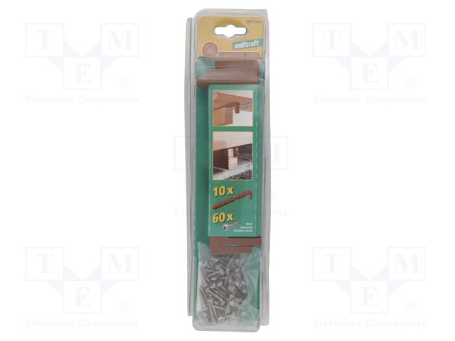 Connector; concealed screwed connection