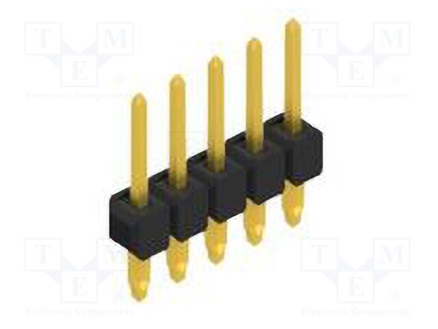 Connector: pin strips; pin header; male; PIN: 5; 2.54mm; THT; 1x5