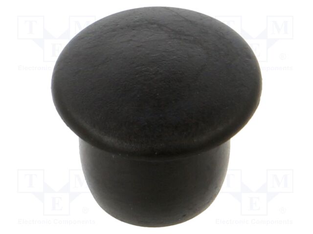Accessories: stopper; H: 8mm; push-in; Flange dia: 12mm; black; LDPE