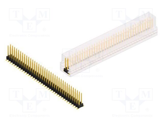 Connector: pin strips; pin header; male; PIN: 72; 2.54mm; SMT; 2x36