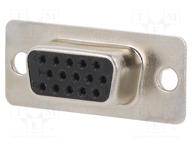 HIGH DENSITY D SUB, RECEPTACLE, 15 POSITION