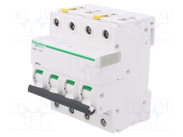 Circuit breaker; 400VAC; Inom: 40A; Poles: 4; DIN; Charact: D; 6kA