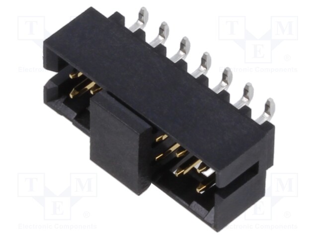 MGrid Hdr Shrd SMT/Slot/Cap.38AuLF 14Ckt