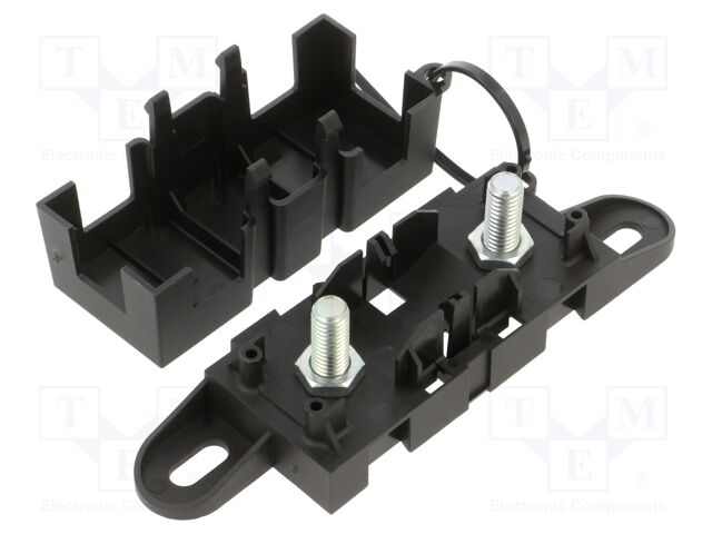 Fuse holder; 500A; M6 screw; Leads: solder lugs M6; UL94V-2; 32V