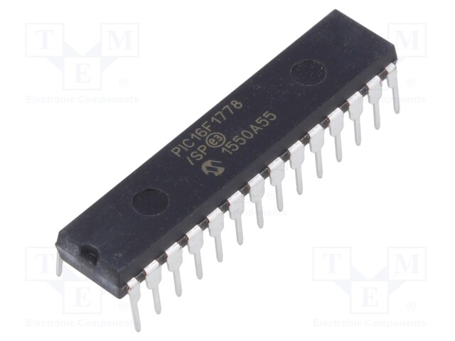 PIC microcontroller; Memory: 28kB; SRAM: 2048B; 2.3÷5.5VDC; THT