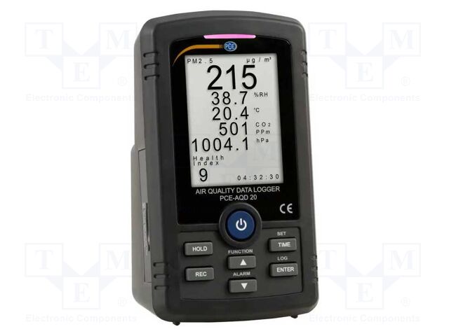 Meter: air quality; Range: 0÷250um/m3; 0÷10000ppm; ±3%; 0÷50°C