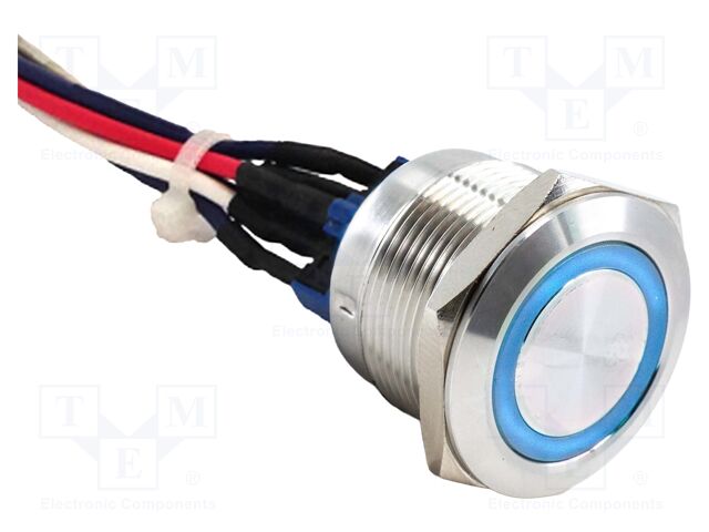 Switch: vandal resistant; SPST-NO + SPST-NC; 2A/48VDC; IP65; blue