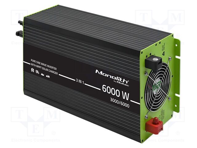 Converter: DC/AC; 3kW; Uout: 230VAC; 12VDC; 225x470x150mm; 87%; MPPT