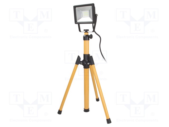 Lamp: LED flood light; 6500(typ)K; IP65; Body: black; 20W; 230VAC