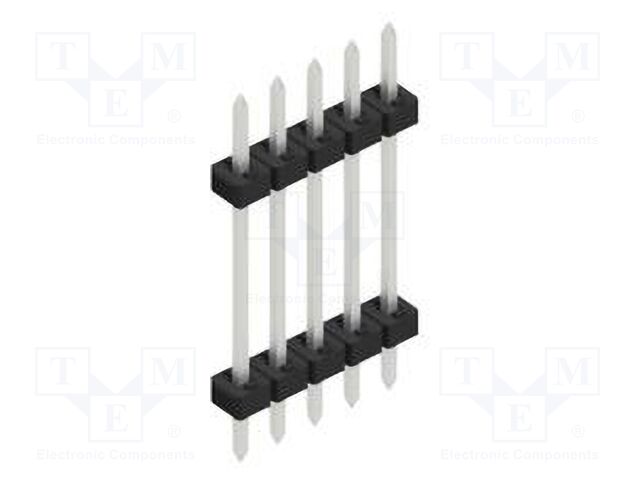 Connector: pin strips; pin header; male; PIN: 5; 2mm; THT; 1x5; 100V