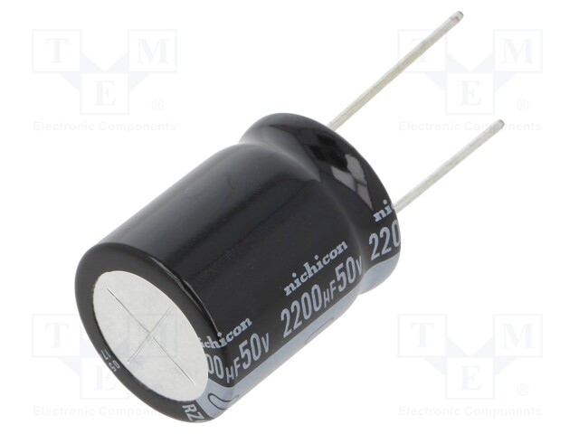 Capacitor: electrolytic; THT; 2200uF; 50VDC; Ø20x25mm; Pitch: 10mm