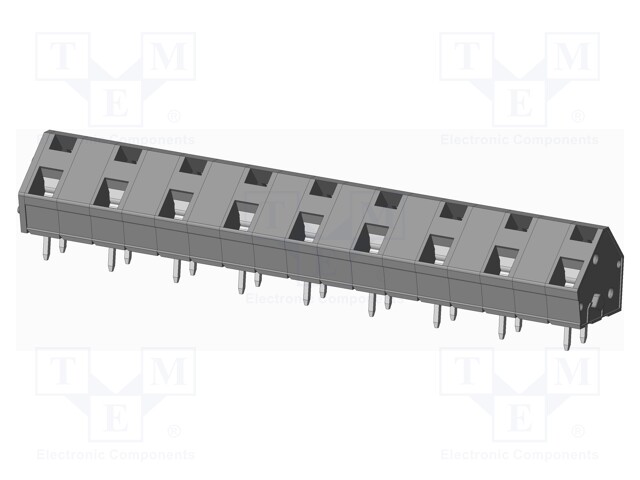 Connector: PCB terminal block; terminal; angled 45°; on PCBs
