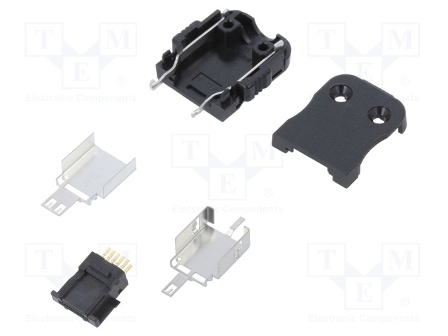 Connector: circular; ST; plug; straight; PIN: 10; gold-plated; 100V