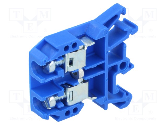 Splice terminal: rail; 0.5÷10mm2; ways: 1; terminals: 2; blue; 690V