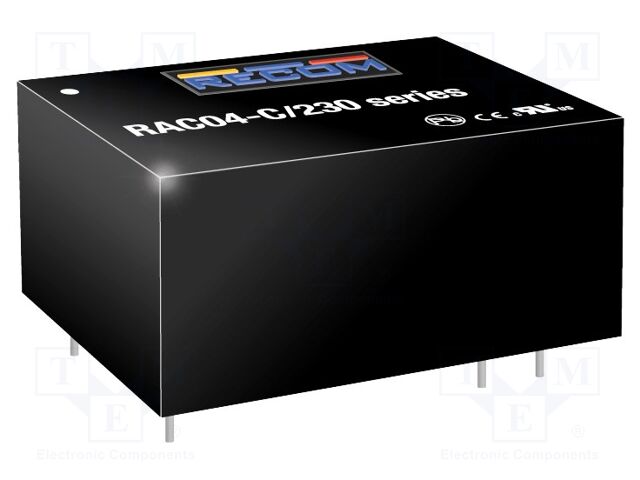 Converter: AC/DC; 4W; Uout: 3.3VDC; Iout: 1.2A; 72%; Mounting: PCB