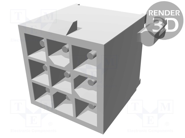 Socket; wire-board; male; Mini Universal MATE-N-LOK; 4.14mm; THT