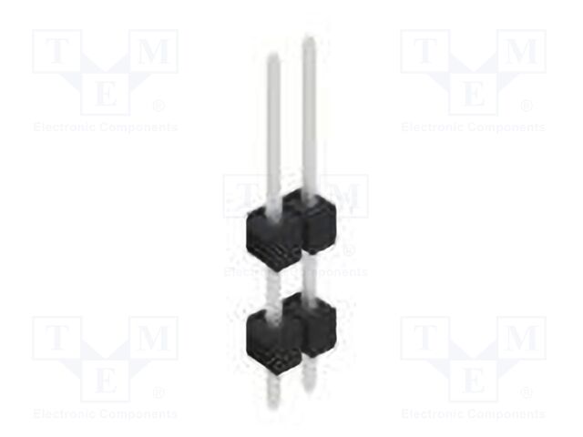 Connector: pin strips; pin header; male; PIN: 2; 2.54mm; THT; 1x2