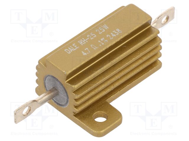 Resistor: wire-wound; THT; 4.7Ω; 25W; ±0.1%; 26.97x18.26x19.84mm