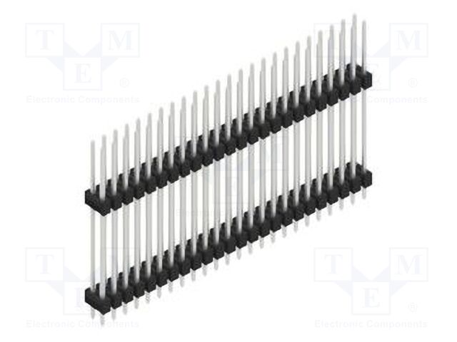 Connector: pin strips; pin header; male; PIN: 48; 2.54mm; THT; 2x24
