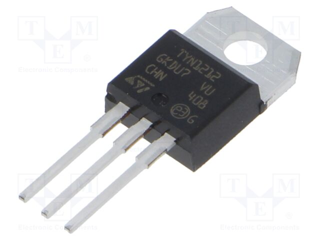 Thyristor; 1.2kV; Ifmax: 12A; Igt: 15mA; TO220AB; THT; tube