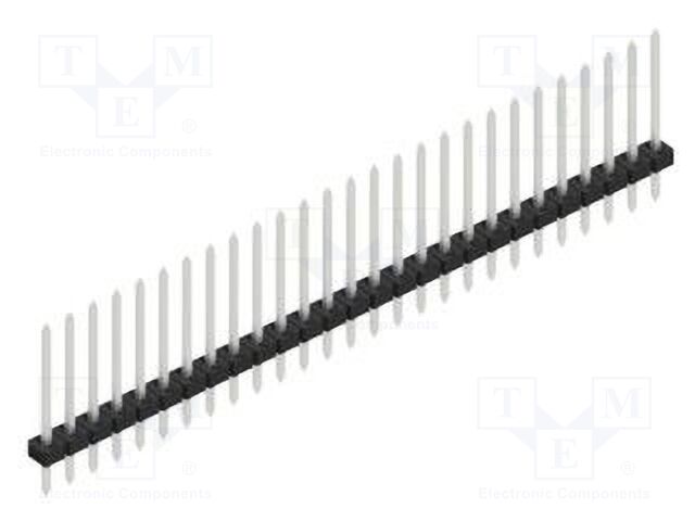 Connector: pin strips; pin header; male; PIN: 27; 2mm; THT; 1x27