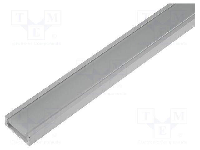 Profiles for LED modules; mat; surface; L: 1m; aluminium