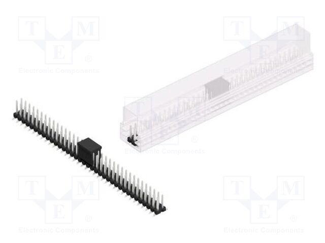 Connector: pin strips; pin header; male; PIN: 72; 2.54mm; SMT; 2x36